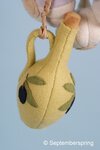 Patroonblad Knoflook, pepertje en olijfkruik.
