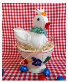 Pakket Moeder kip op een boerenbond kom