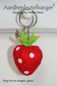 Pakket Aardbeiensleutelhanger