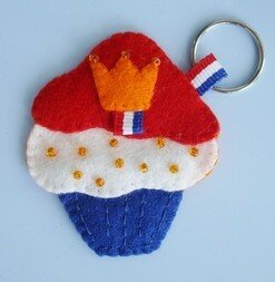 Pakket Hollandse cupcake met sleutelring