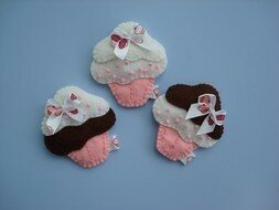 Pakket Cupcake magneten roze