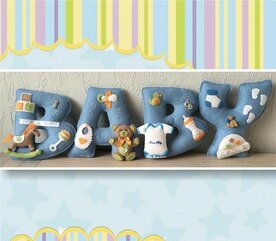 Patroonblad Baby blauw
