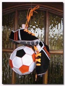Patroonblad Voetbalschoenen en voetbal