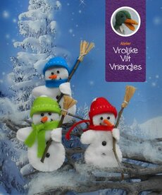 Pakket Sneeuwpopjes Groen rood en blauw