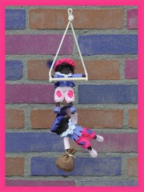 pakket Trapeze pietjes roze/paars