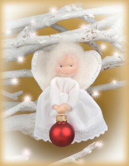 Pakket Engeltje met kerstbal