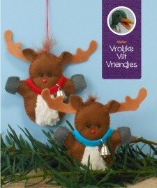 pakket Rendieren met zilverkleurig belletje