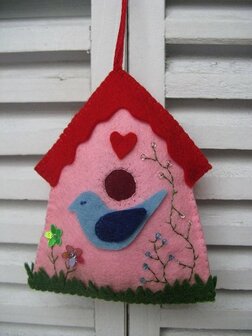 Pakket Vogelhuisje roze
