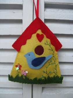 Pakket Vogelhuisje geel