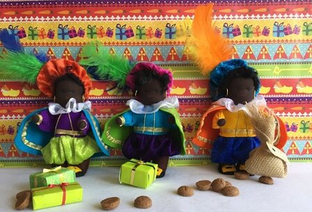 Pakket Handpop Piet met roze barret