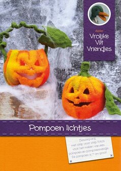 Pakket Halloween pompoen en pompoenmandje