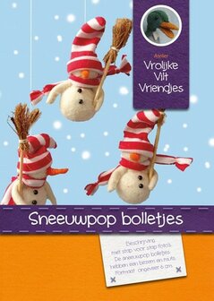 Pakket Sneeuwpop bolletjes met gestreept mutsje