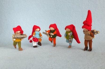 Pakket 5 mini kabouters
