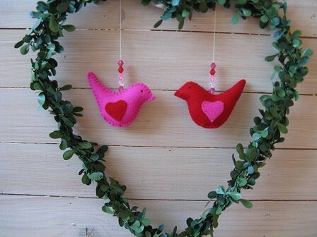 Pakket Twee vogeltjes roze