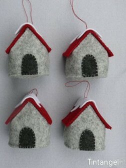 Pakket  De kerstboom in, huisjes