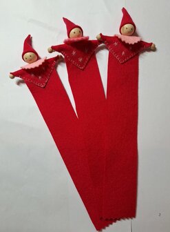 Boekenlegger roze rood