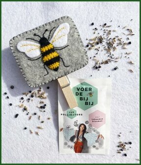 Pakket Bijen label voer de bij bij