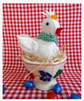 Pakket Moeder kip op een boerenbond kom