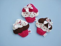 Pakket Cupcake magneten framboos