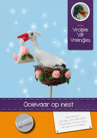 Pakket Ooievaar op nest hoera een meisje