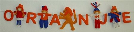 Patroonblad Oranje slinger.