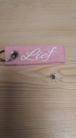Tas/ sleutelhanger. Lief