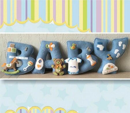 Patroonblad Baby blauw