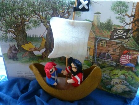 Patroonblad Piratenschip met piraten