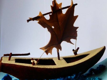 Patroonblad De zeilboot