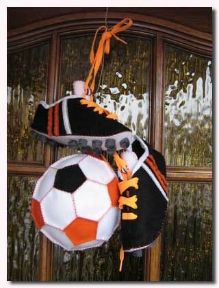 Patroonblad Voetbalschoenen en voetbal