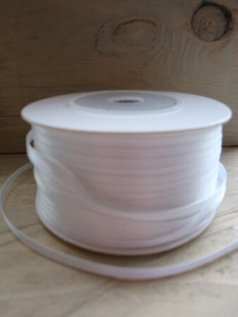 Satijnlint wit 3mm