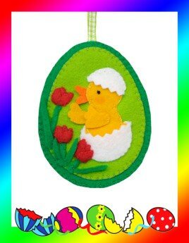 Pakket Paasei met kuiken