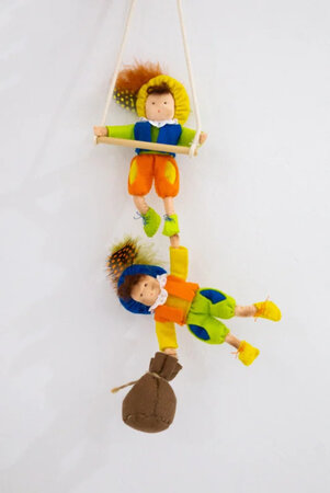 Pakket Roetveeg trapeze pietjes geel/groen tinten