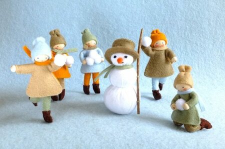 Pakket Vijf kindertjes en de sneeuwpop