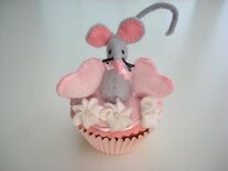 Materiaal pakket Cupcake muisje roze