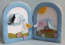 Pakket Geboorte icoon blauw