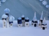 Pakket Dorp in de sneeuw