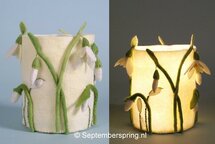 Patroonblad Lichtje met sneeuwklokjes