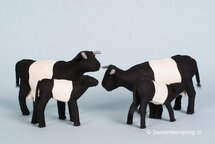 Patroonblad Koeien met kalfjes