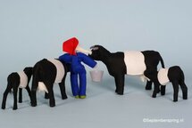 Patroonblad Koeien met kalfjes