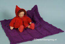 Patroonblad Gebreid dekentje voor Poppie