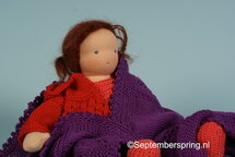 Patroonblad Gebreid dekentje voor Poppie