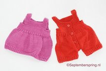Patroonblad Gebreide zomerse tuinbroek en jurk voor Poppie