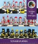 Patroonblad schaakstukken.