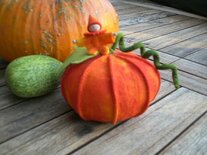 Pompoengroot met kaboutertje