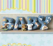 Patroonblad Baby blauw