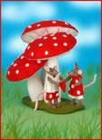 Pakket Paddestoeltafereeltje