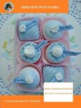 Pakket Geboorte petit fours blauw